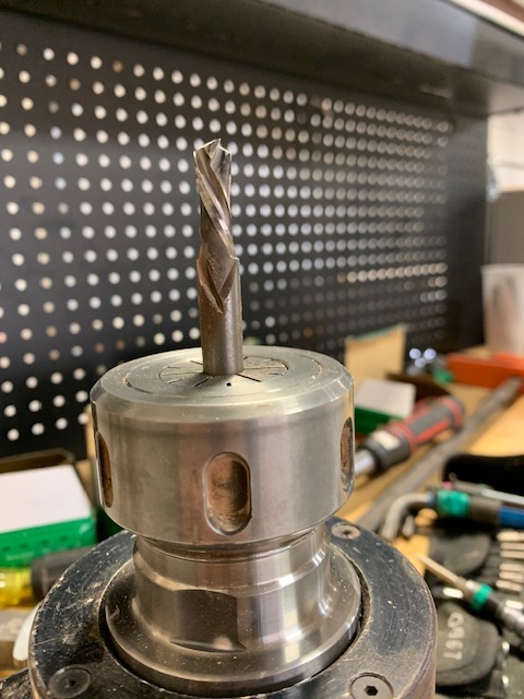 Mobile technician repairing a machine